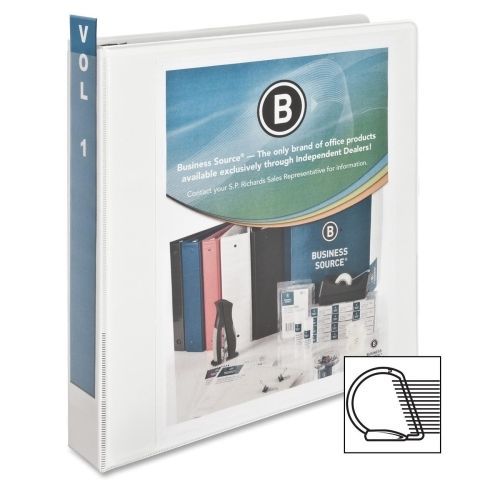 Business source slanted ring presentation binder - 1.5&#034;- white -1 ea - bsn28441 for sale