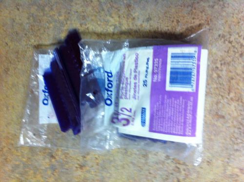 Oxford Plastic 1/3 Cut File Tabs, 3-1/2 Inches, Violet , Pack of 25 + 10, #97335