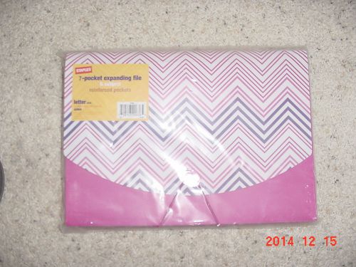 new in package / Staples 7-pocket expanding file / reinforced pockets