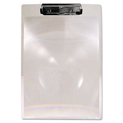 MagBoard Clipboard, 1/2&#034; Capacity, Clear Plastic, Letter