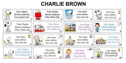 *CUTE * Charlie Brown Snoopy Return Address Labels &amp; Name Stickers