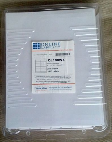 Online ol100wx address labels - 3500 count for sale