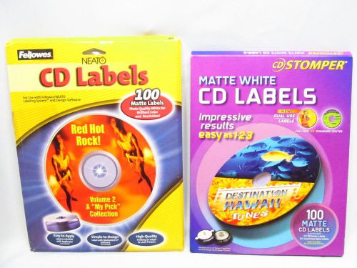 Fellowes CD Stomper Labels New Matte Neato Label Lot NR 126 Total NICE!