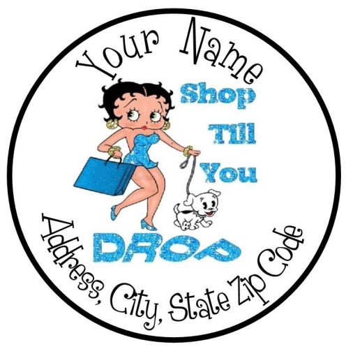 30 square stickers envelope seals favor tags betty boop buy 3 get 1 free (mb12) for sale