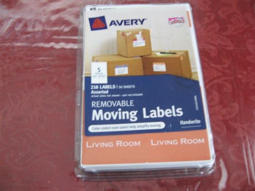 Avery removable moving lables 218 lables -