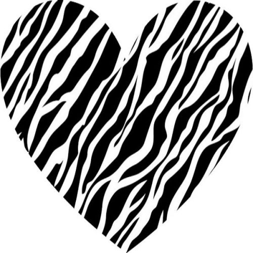 30 Custom Zebra Heart Personalized Address Labels