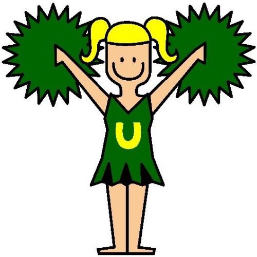 30 Custom Green Cheerleader Personalized Address Labels
