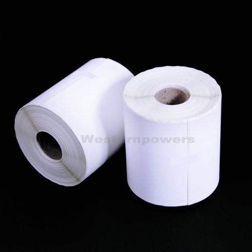 2 rolls of 250 4&#034; x 6&#034;  zebra direct thermal labels 2-3 days free usa shipping for sale