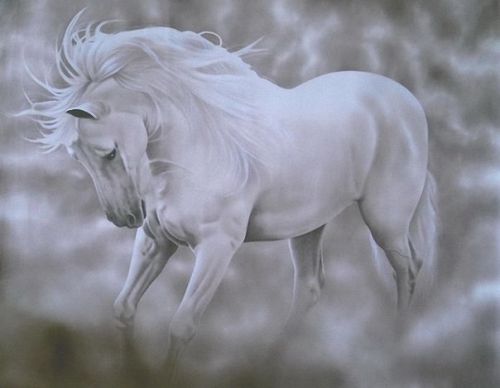 Hot New White Beauty Horse Women Large Mats Mousepad Hot Gift