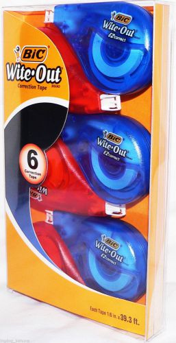 BIC White Out Correction Tape 6 Pack