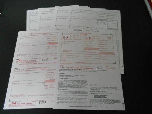 2011 IRS Tax Form 1099-MISC 20 recipients,  6-pt Laser &amp; Ink Jet