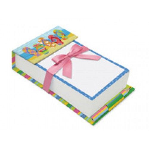 Notepad / Desk Pad &amp; Pencil - Flip Flop Design - Beautiful Gift or Hostess Gift