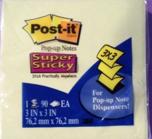 Post-it super sticky pop up notes 90 count yellow