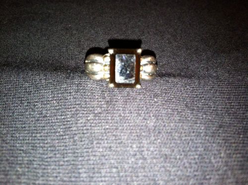 Black Onyx ring set in sterling silver and gold