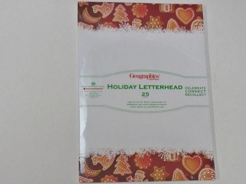 Geographics GeoPaper Holiday Letterhead Christmas Bisquits A4 Xmas paper 49205