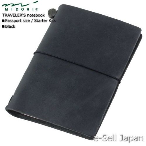Midori traveler&#039;s notebook / passport size black / model number #15026006 for sale