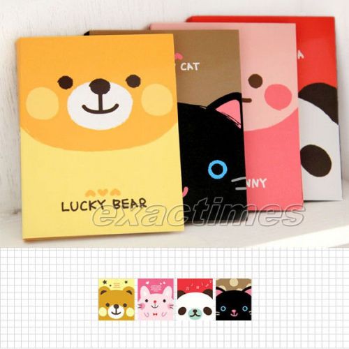 1Pc Daily Notebook Fashion and lovely Animal A6 Note book Sticky note 4 Patterns