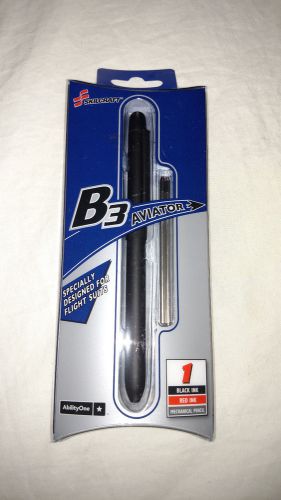 Skillcraft B3 Aviator Multi-function Black/Red Pen with .05mm Pencil in One