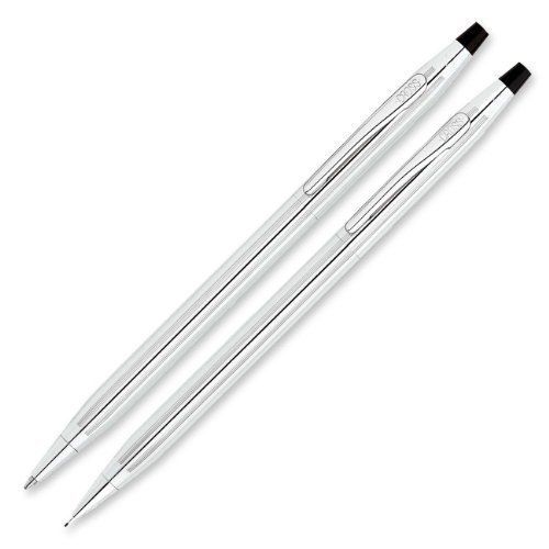 Cross classic century lustrous ballpoint pen &amp; pencil set - conical pen (350105) for sale