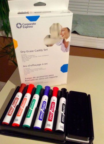 Dry Erase Marker Organizer, 1 Set, 6 Assorted colors, Chisel Tip ~ Free Shipping