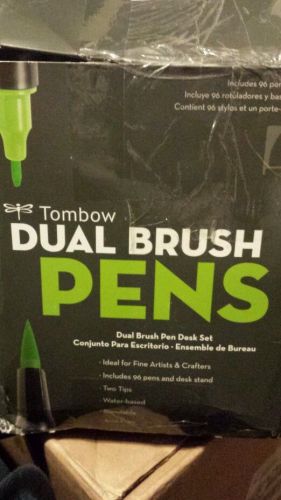 Tombow dual brush pen set, twin tips, blendable, assorted, 84/set read descr. for sale