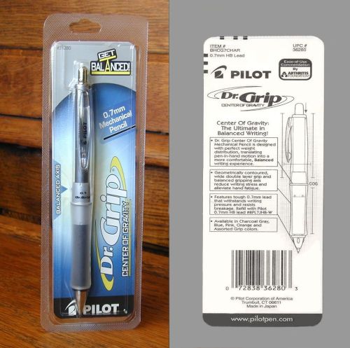 NEW SEALED PILOT DR. GRIP CENTER OF GRAVITY PENCIL CHARCOAL GRAY 0.7mm 36280