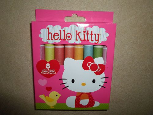 Sanrio Hello Kitty Set Of 8 Jumbo Crayons Made By Horizon Group~BRAND NEW IN BOX