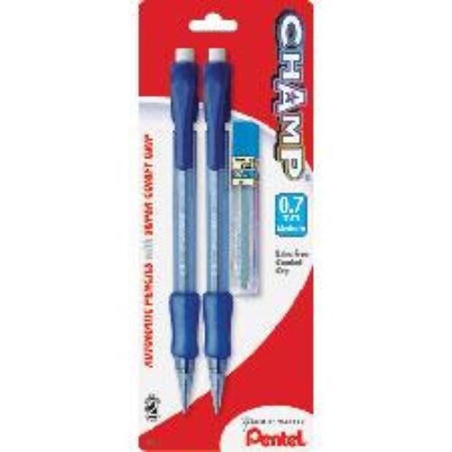 Champ 0.7mm Mechanical Pencil/Lead Pk: 2 Pk With AL17 pencil &amp; 50-HB Lead