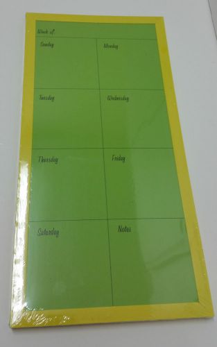 Weekly Dry Erase Framed Whiteboard Family Planner Calendar w Marker Etc 18&#034; x 9&#034;