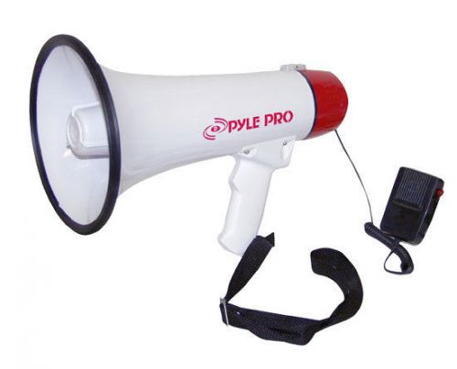 New pyle pmp40 professional 40 watt megaphone bullhorn w/ siren &amp; handheld mic for sale