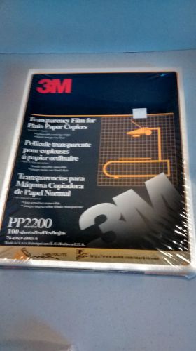 3M Transparency Film PP2200 for Plain Paper Copiers/100 Sheets New Sealed Box
