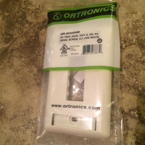 LOT of 100 NEW Ortronics 2 port face plate fog white dual hole or-40300548