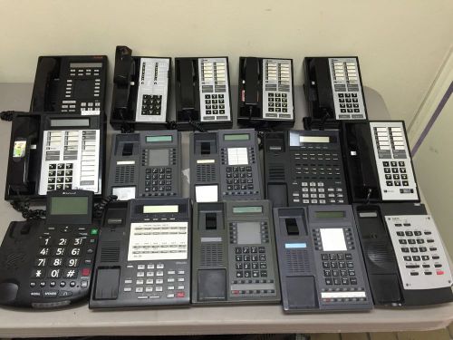 Lot of 15 - att, nitsuko, clearsounds, avaya office button telephones for sale