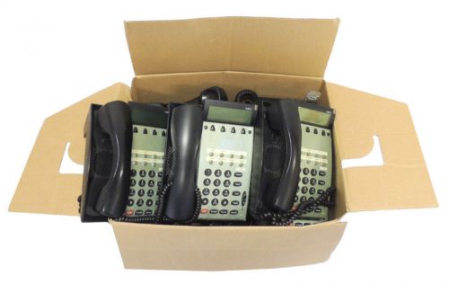 Lot 12 NEC DTU-8D-2 Phone Business Office Black Telephone &amp; Stand 770012