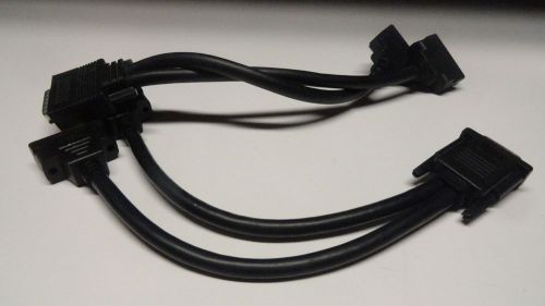ZZ5:  Lot of 3 Matrox 16123-00 LFH-60 to Dual DVI 1ft Adapter Cable
