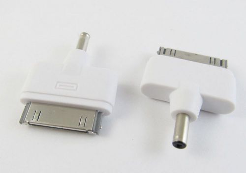 New white 3.5mmx1.35mm male dc power plug to apple ipod 30 pin adapter converter for sale