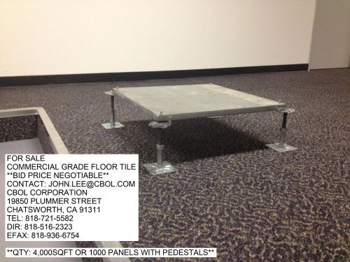Commercial raised floor tiles &amp; carpets (used) for sale