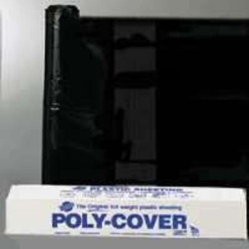 Polyfilm 6Mil 1Ft 300Ft Plstc LBM Poly Polyethylene Film - Bulk Roll 6X1-B Black