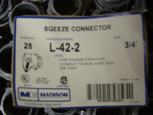 20 - 3/4&#034; squeeze connectors for sale