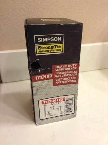 Simpson Strong Tie THD75600H 3/4&#034; x 6&#034; Titen HD Heavy Duty Screw Anchor 5/Box