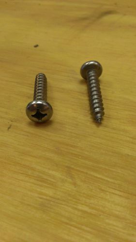 New stainless steel screws - #10 x 1-1/4&#034; (1.25&#034;) phillips pan head - qty of 100 for sale