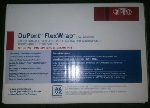 DuPont 6&#034; x 75&#039; FlexWrap NF (no fasteners) Flexible window flashing Flex Wrap