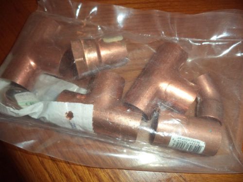 7 New Pieces of Copper Pipe Fittings. New. 3/T Fittings, 1 Tube Cap, 3 misc.