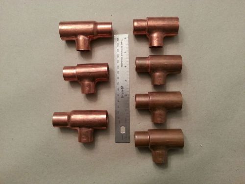7 1&#034; x 3/4&#034; x 3/4&#034;  copper t tee for sale