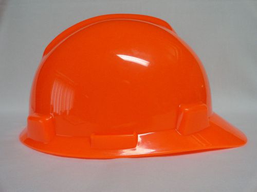 Msa hard hat with reflective strips,  orange,  new,  tangent rail,  rr for sale