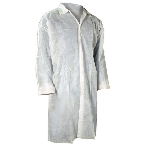 Lab coat, polypropylene, white, 7xl, pk30 3302s-7x for sale