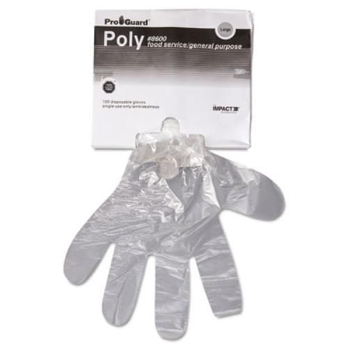 Impact 8600l disposable polyethylene gloves, large, 1000/box for sale