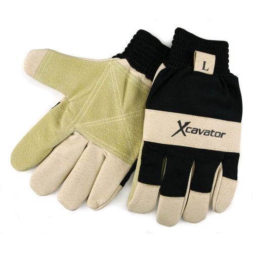 BRAND NEW PAIR OF SIZE LARGE LEATHER MEMPHIS XCAVATOR GLOVES