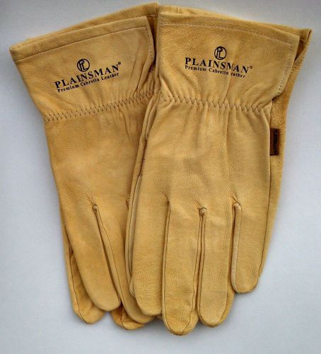 (2) PAIRS Plainsman Cabretta Goatskin Leather Gloves Size Mens MEDIUM New