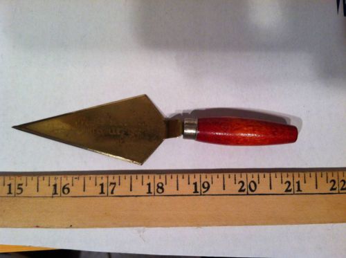 Vintage advertising mini mortar trowel wood handle miller block evansville, in. for sale